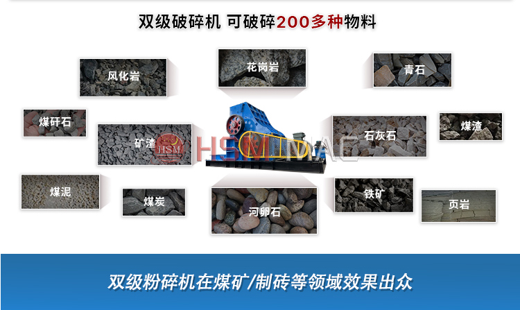 頁巖粉碎機 石灰粉碎用雙級粉碎機無篩底不堵機 低噪音低能耗,時產(chǎn)100噸型號